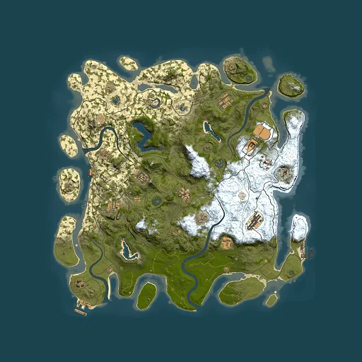 Rust map seed 1826837020, 4500x4500m top-down preview