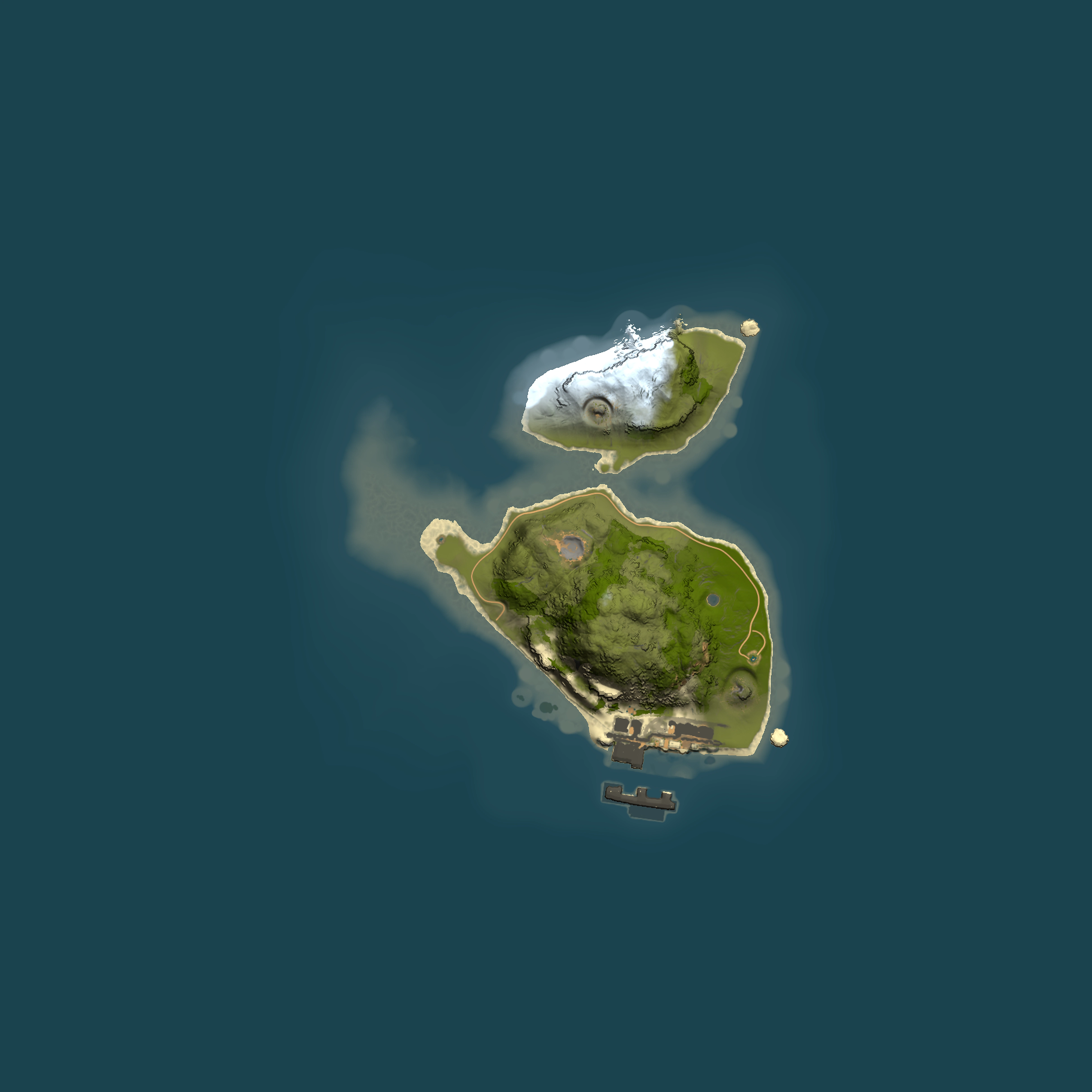 Full top-down render of Rust map seed 978467884, 1500x1500m