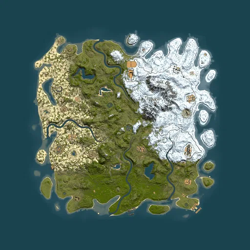 Rust map seed 2068940172, 5500x5500m top-down preview