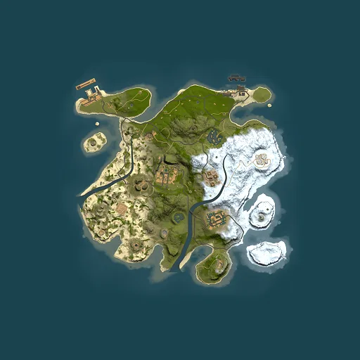 Rust map seed 1032941450, 2500x2500m top-down preview