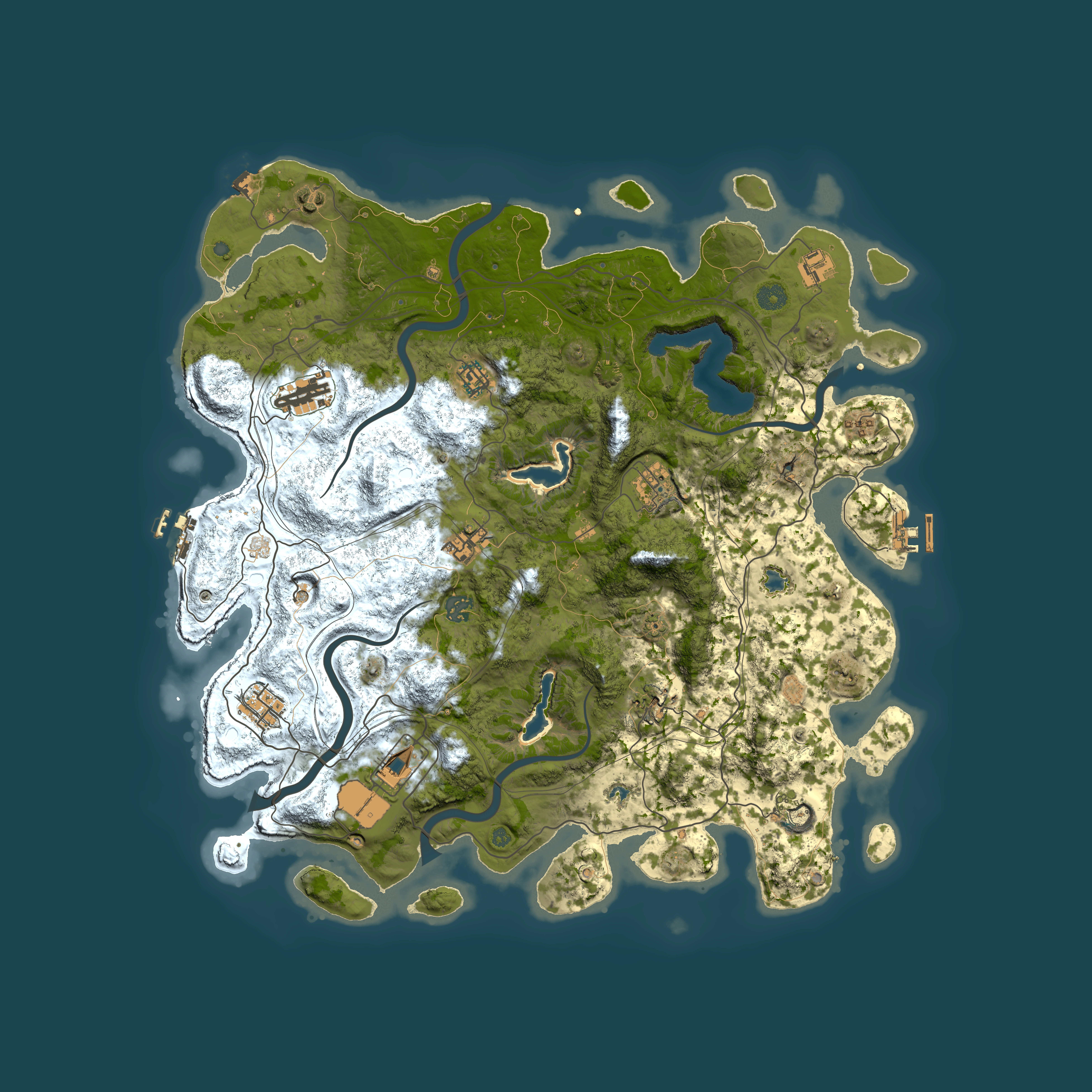 Full top-down render of Rust map seed 2063081764, 4500x4500m