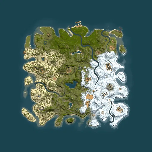Rust map seed 965718334, 4500x4500m top-down preview