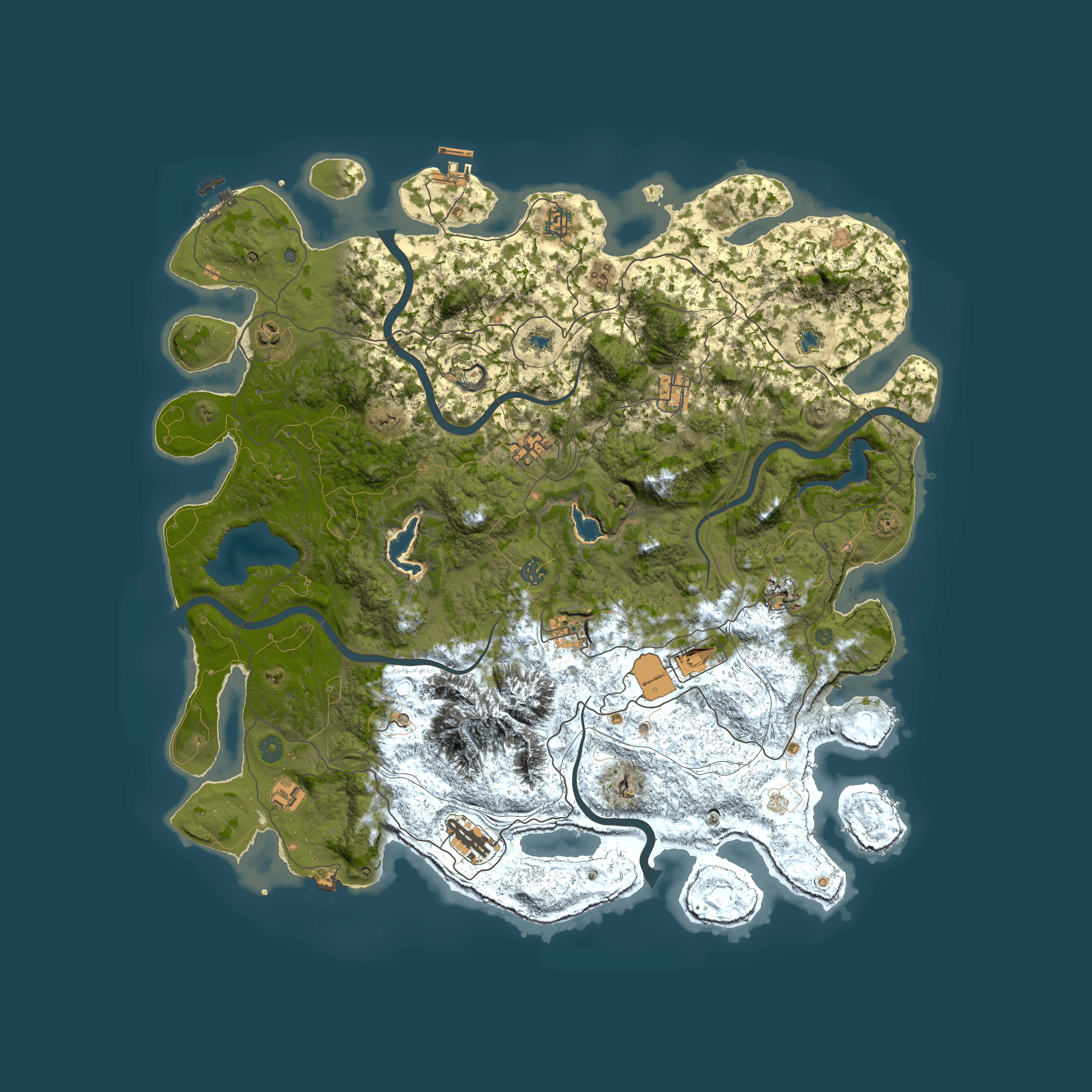 Full top-down render of Rust map seed 1615265802, 5000x5000m
