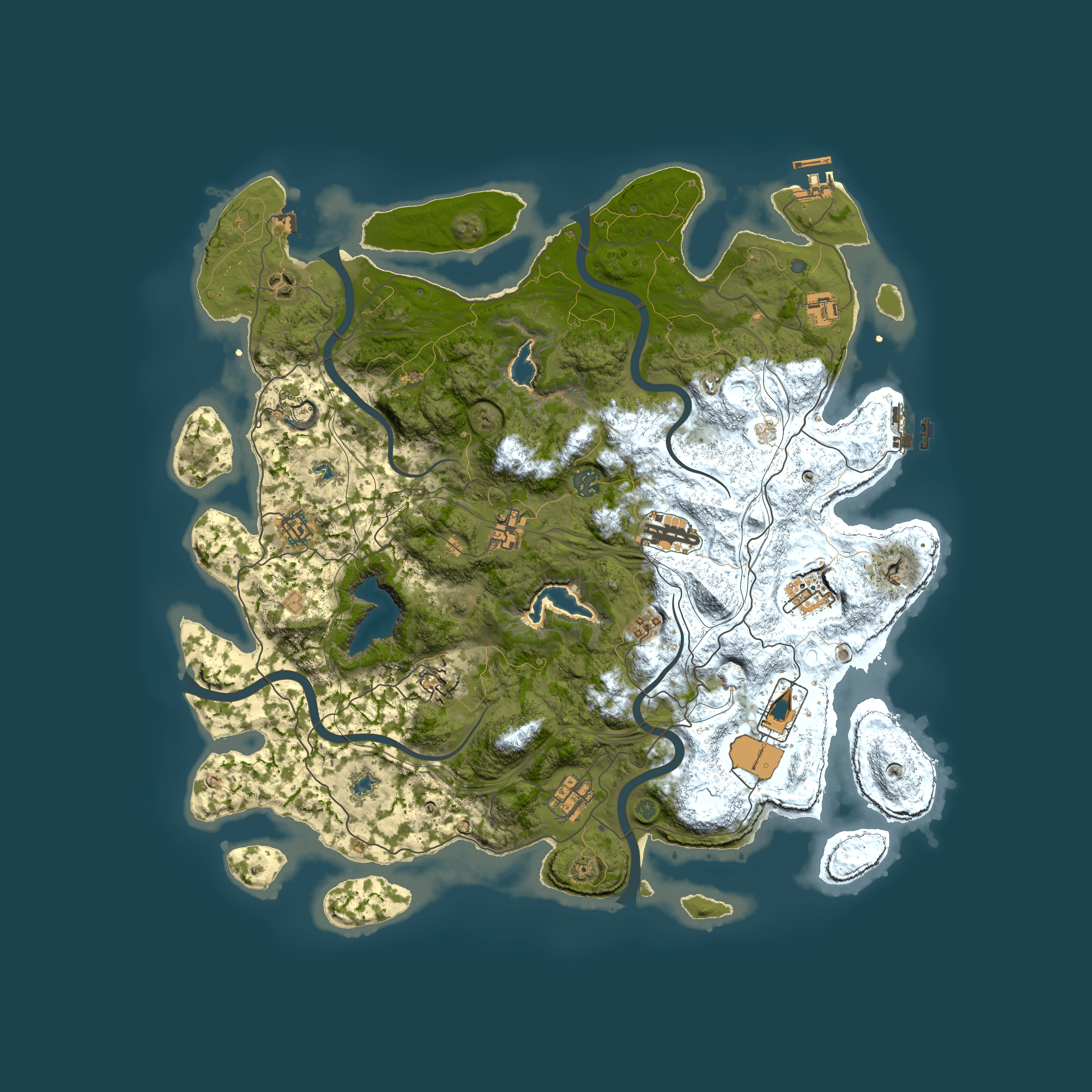 Full top-down render of Rust map seed 1657514962, 4500x4500m
