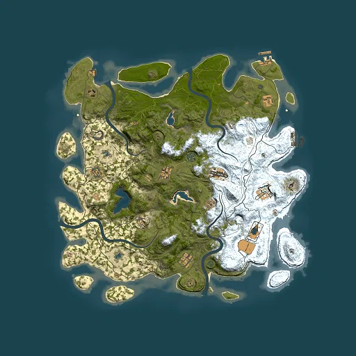 Rust map seed 1657514962, 4500x4500m top-down preview