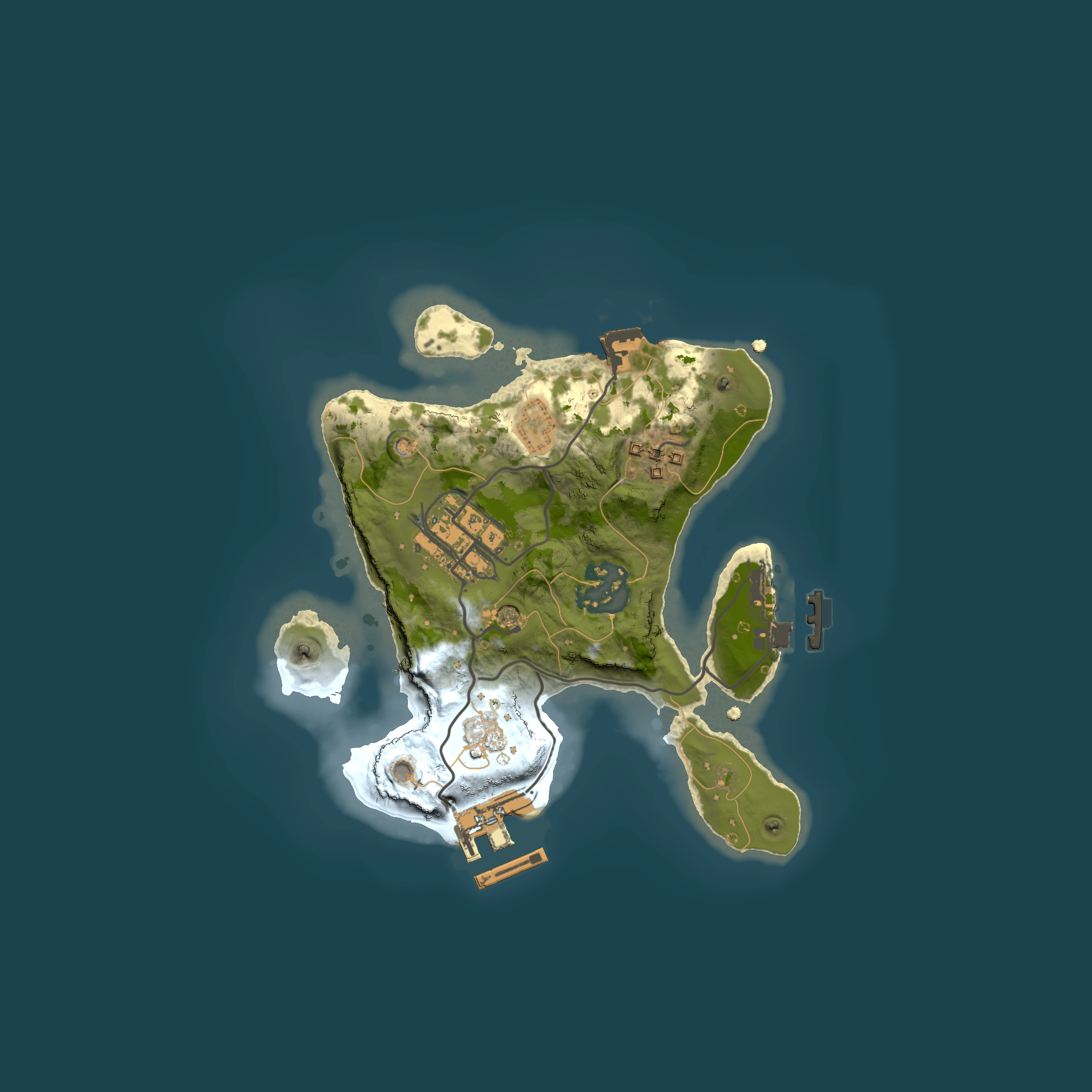 Full top-down render of Rust map seed 930357103, 2000x2000m