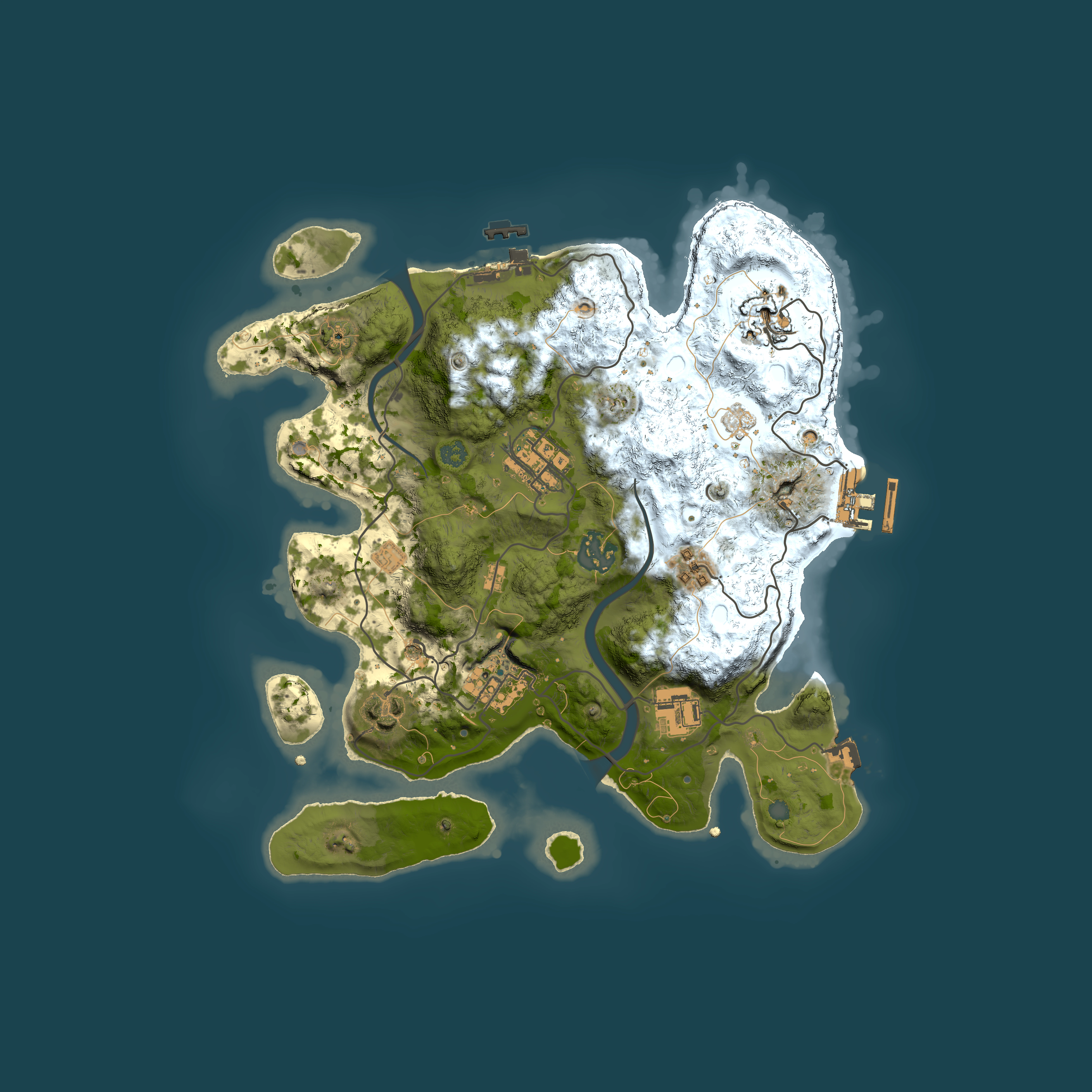 Full top-down render of Rust map seed 538141603, 3000x3000m