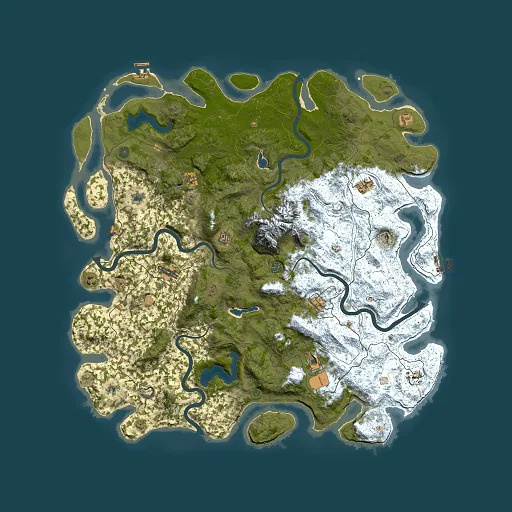Rust map seed 306098930, 5500x5500m top-down preview