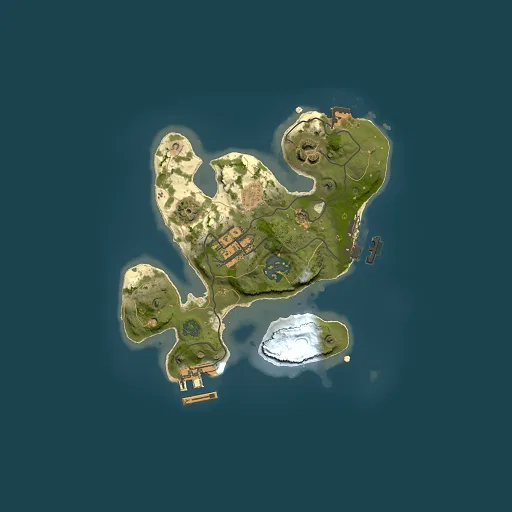Rust map seed 492745834, 2000x2000m top-down preview