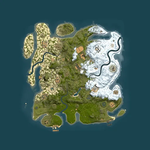 Rust map seed 1100872607, 4000x4000m top-down preview