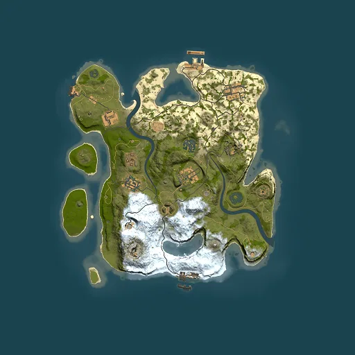 Rust map seed 420539021, 3000x3000m top-down preview