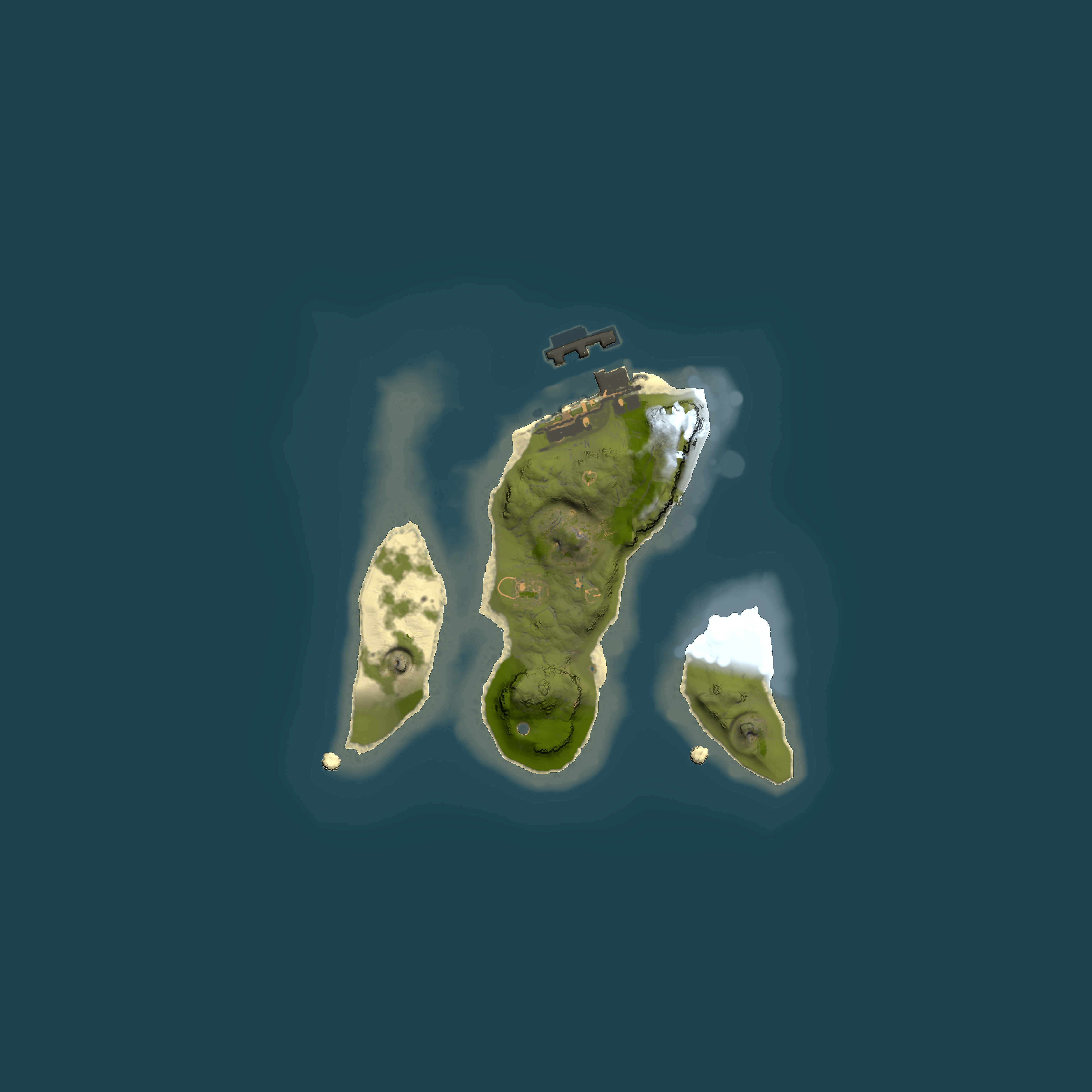 Full top-down render of Rust map seed 1167952437, 1500x1500m