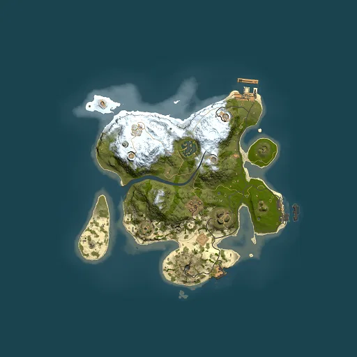 Rust map seed 627563114, 2500x2500m top-down preview