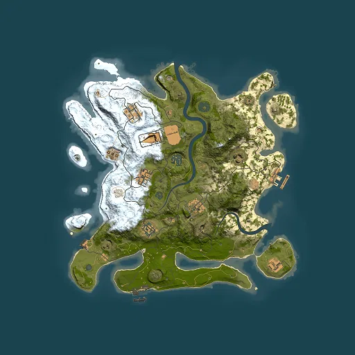Rust map seed 66848992, 3500x3500m top-down preview