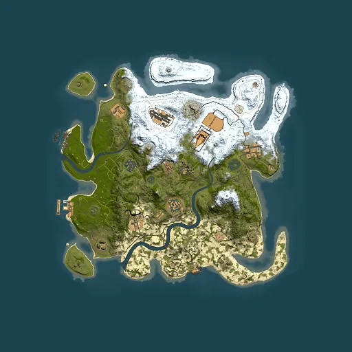Rust map seed 1609935604, 3500x3500m top-down preview