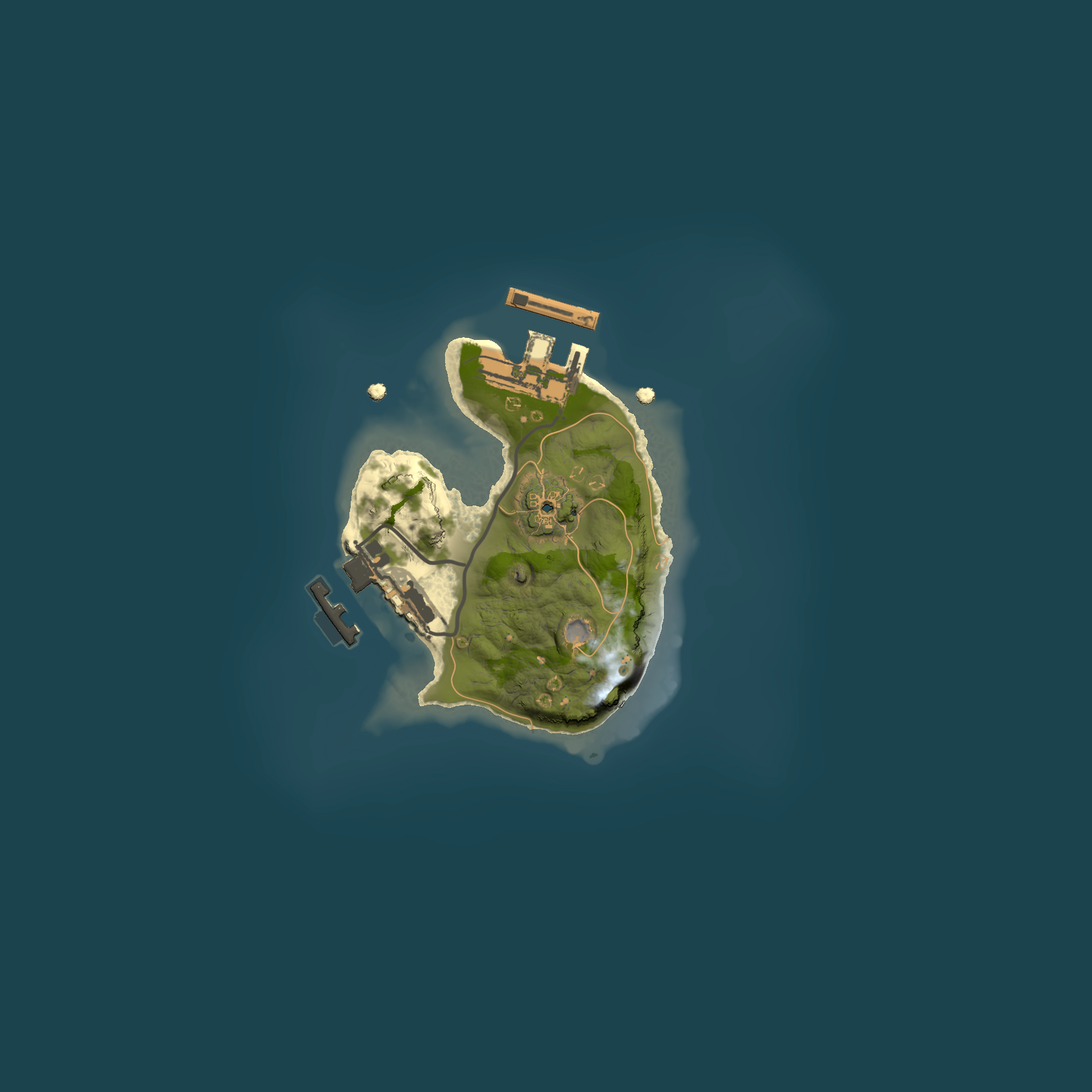 Full top-down render of Rust map seed 1467614757, 1500x1500m