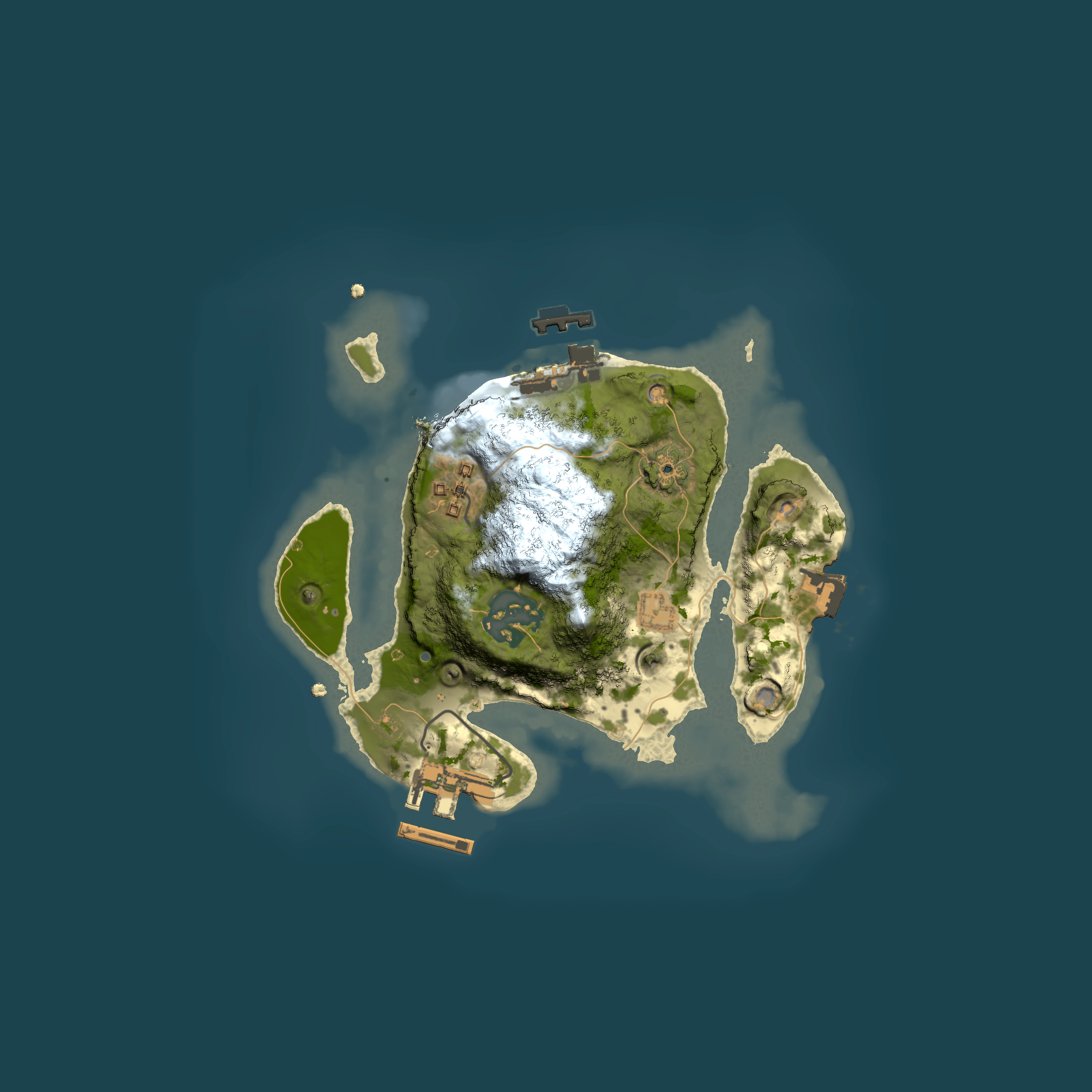 Full top-down render of Rust map seed 1383056672, 2000x2000m