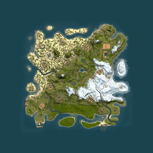 Rust map seed 932090955, 4000x4000m top-down preview