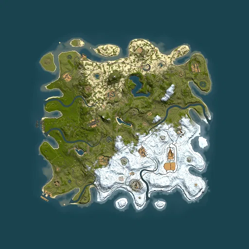 Rust map seed 220131287, 4500x4500m top-down preview