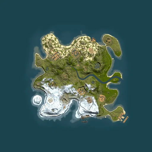 Rust map seed 296071561, 3000x3000m top-down preview