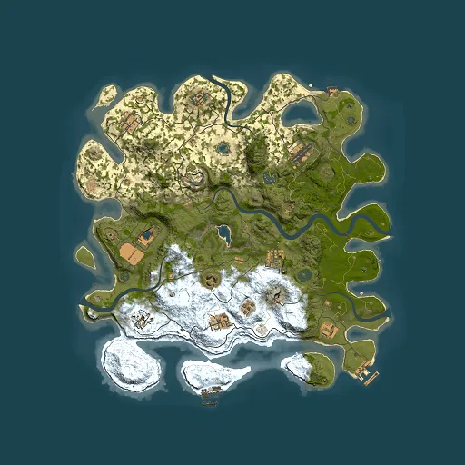 Rust map seed 1591785837, 4000x4000m top-down preview