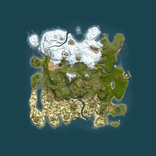 Rust map seed 1766166620, 3500x3500m top-down preview