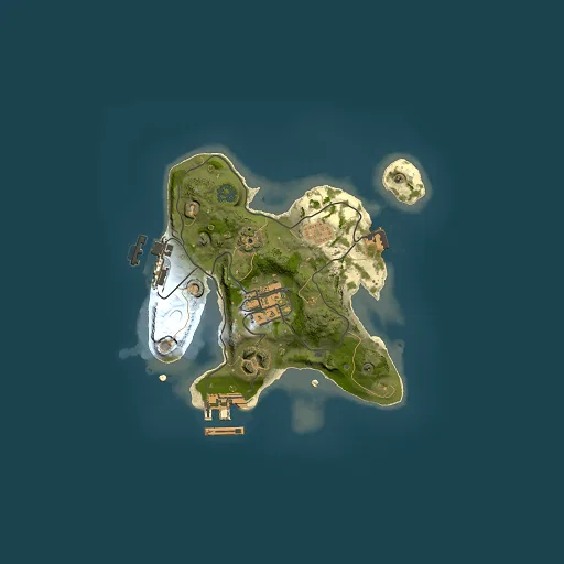Rust map seed 1658599050, 2000x2000m top-down preview