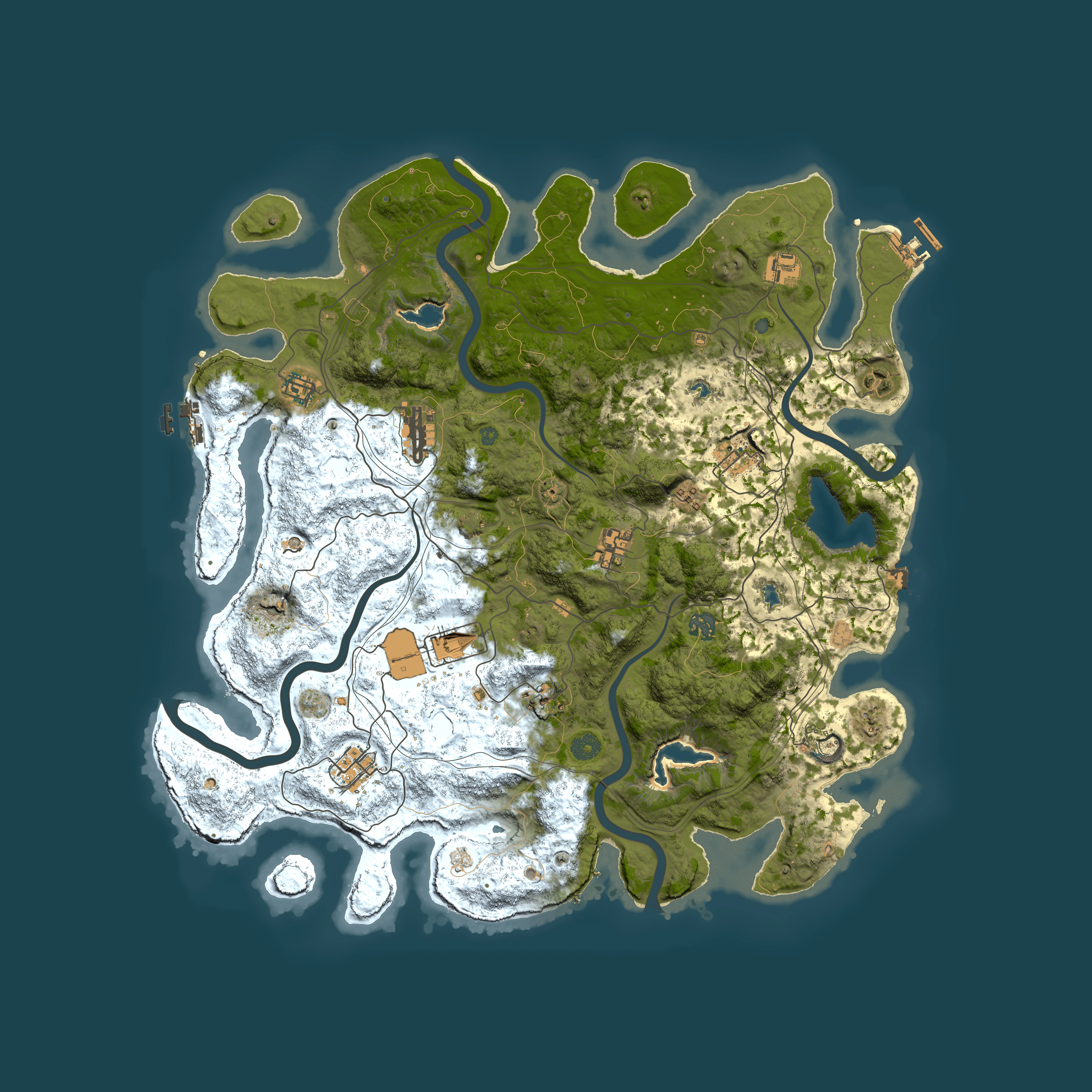 Full top-down render of Rust map seed 315220285, 4500x4500m