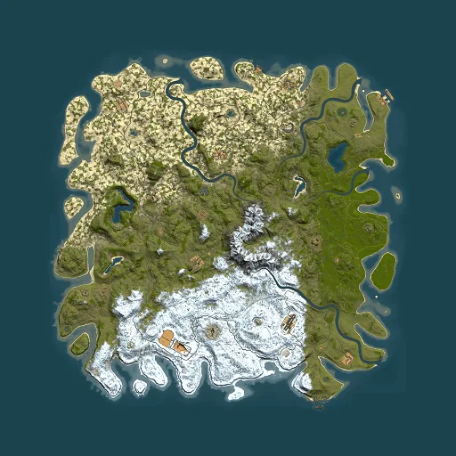 Rust map seed 1629305895, 6000x6000m top-down preview