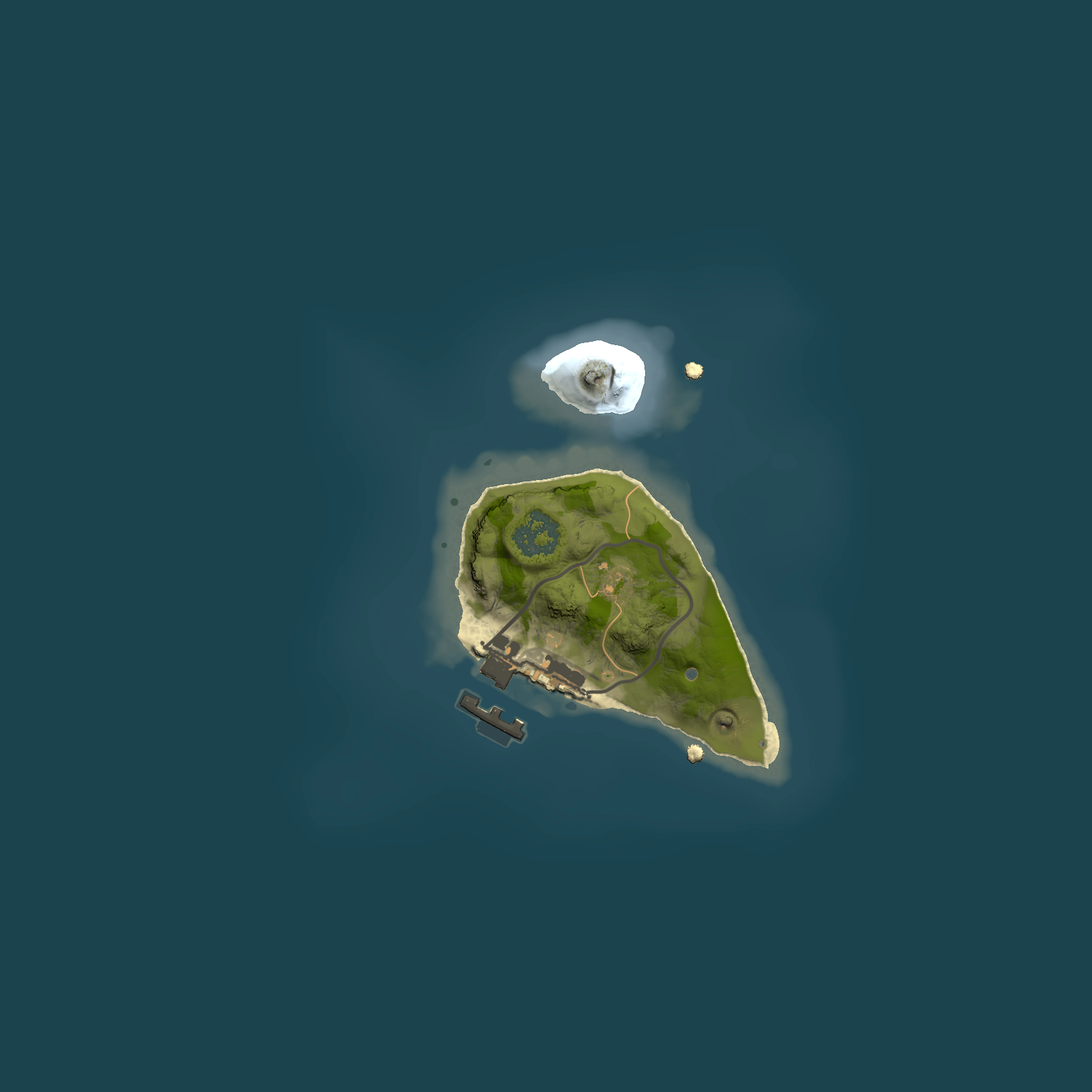 Full top-down render of Rust map seed 1369133297, 1500x1500m