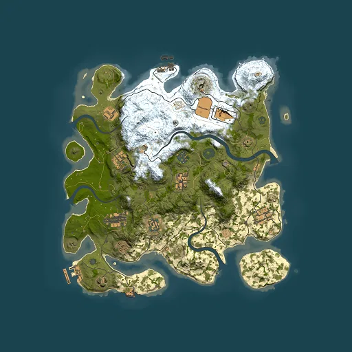 Rust map seed 820493689, 3500x3500m top-down preview