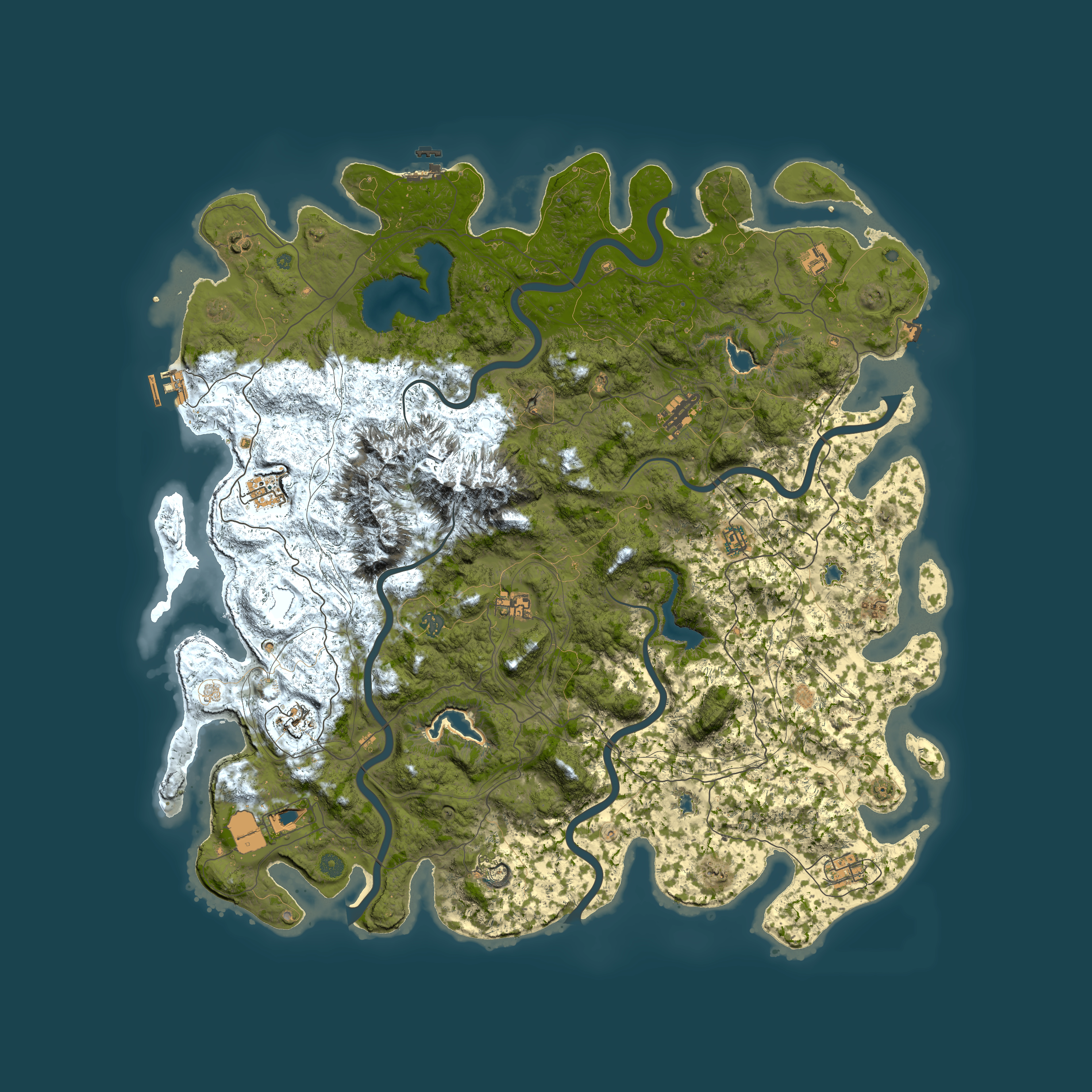 Full top-down render of Rust map seed 1666063760, 5500x5500m