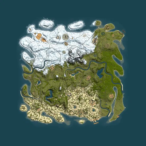Rust map seed 913472377, 5000x5000m top-down preview