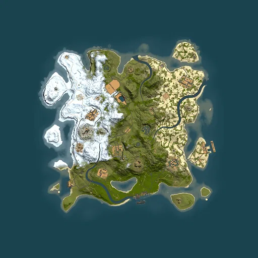 Rust map seed 381544906, 3500x3500m top-down preview
