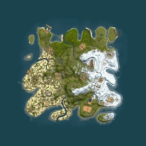 Rust map seed 1114985015, 3500x3500m top-down preview