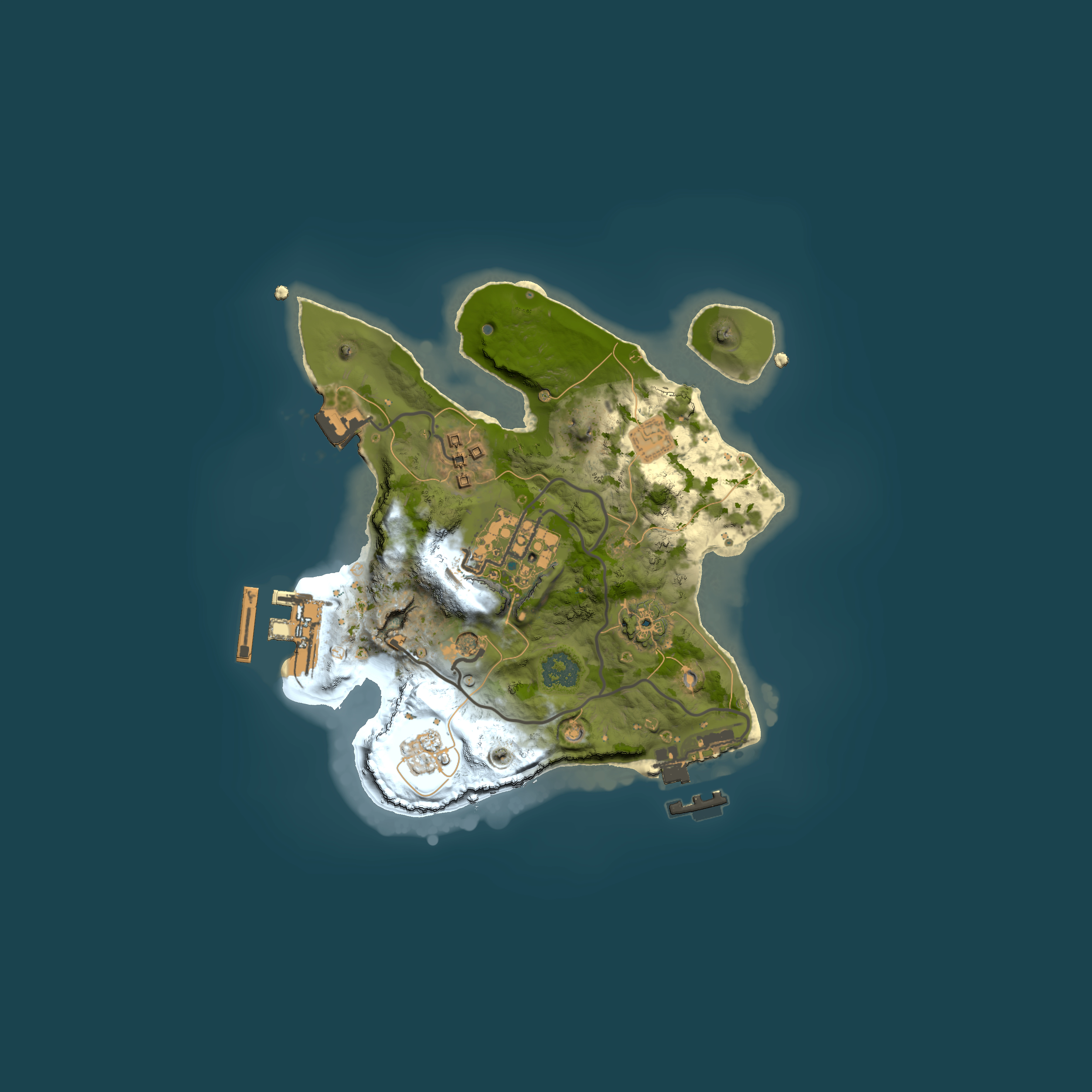 Full top-down render of Rust map seed 1385465169, 2000x2000m