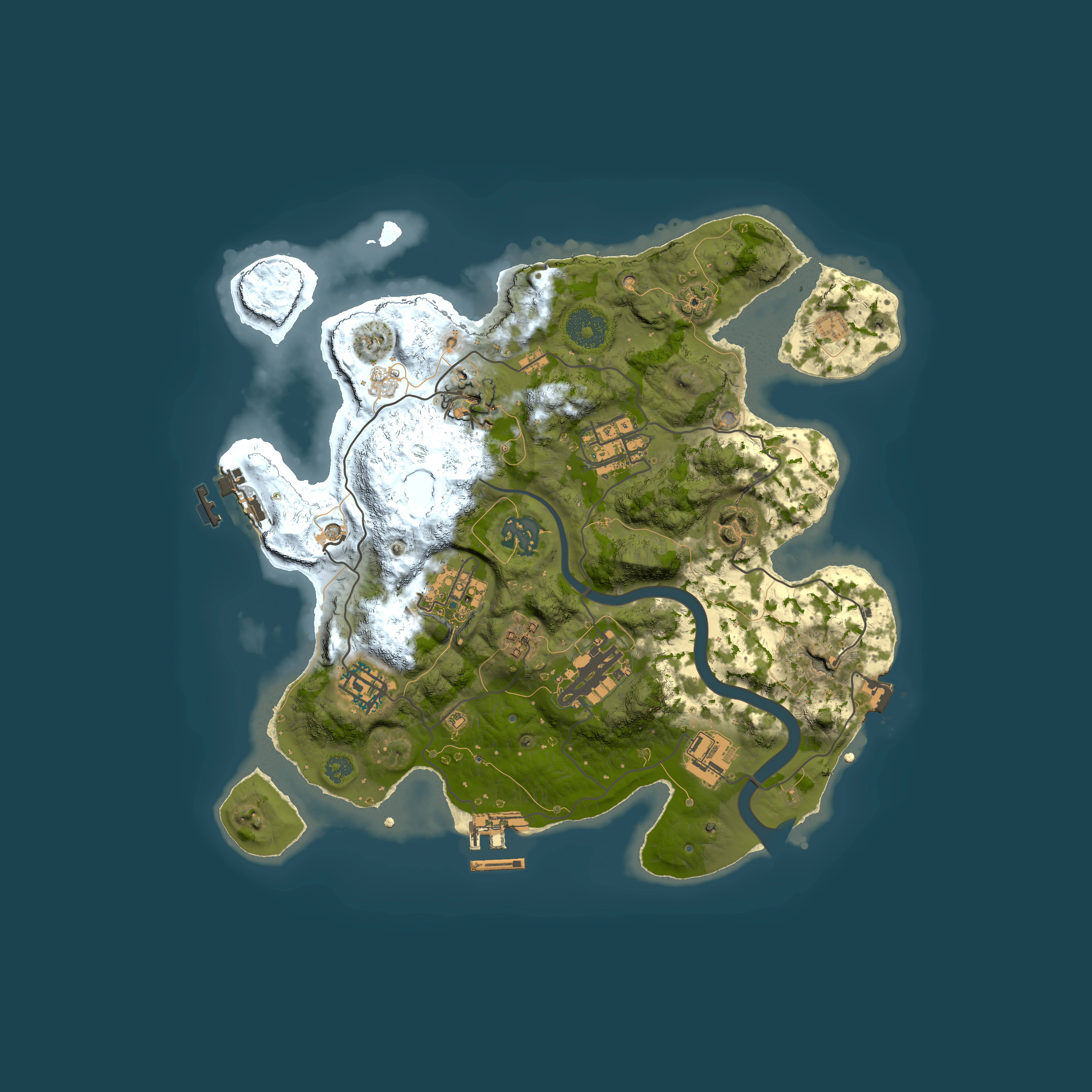 Full top-down render of Rust map seed 1547995334, 3000x3000m