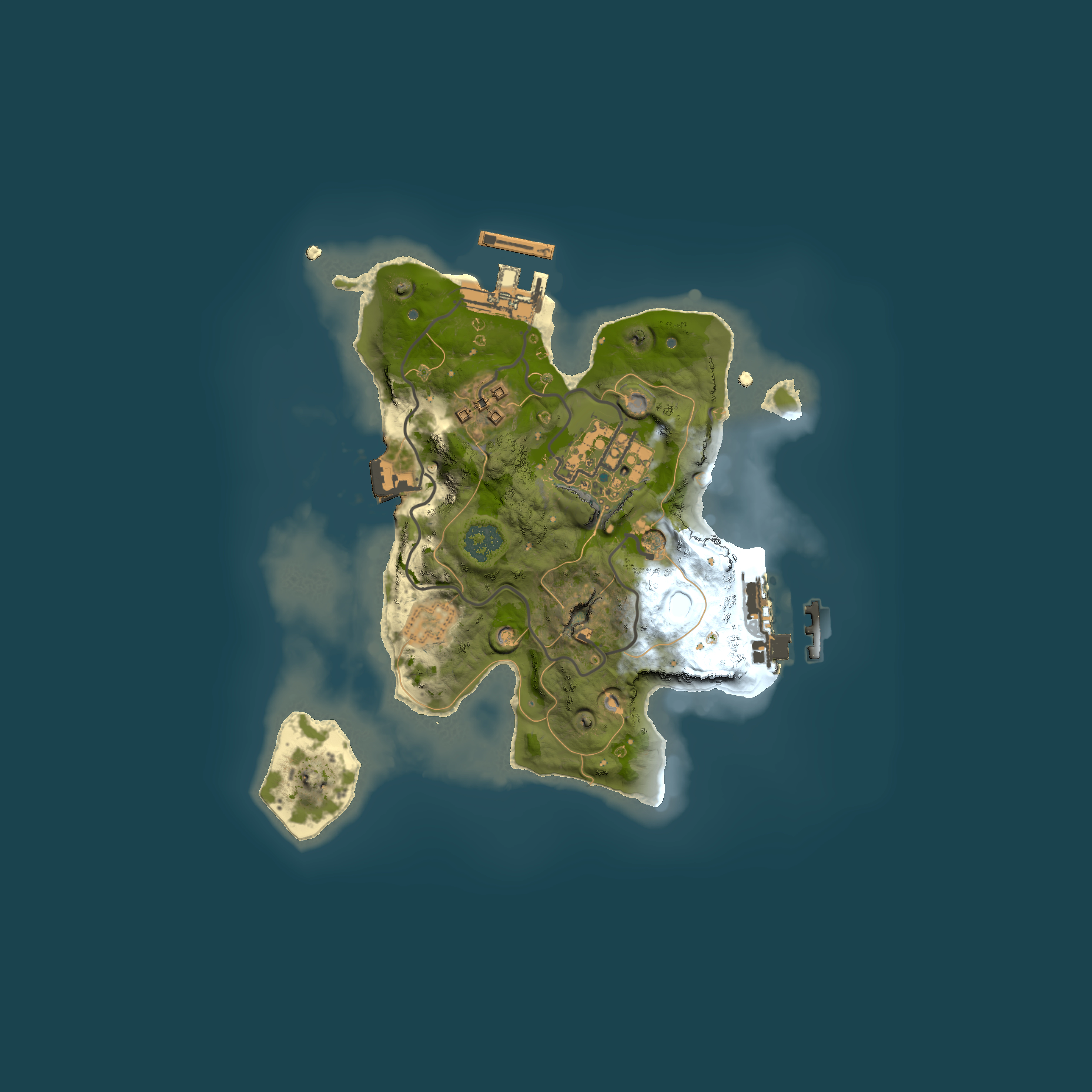 Full top-down render of Rust map seed 1818901771, 2000x2000m