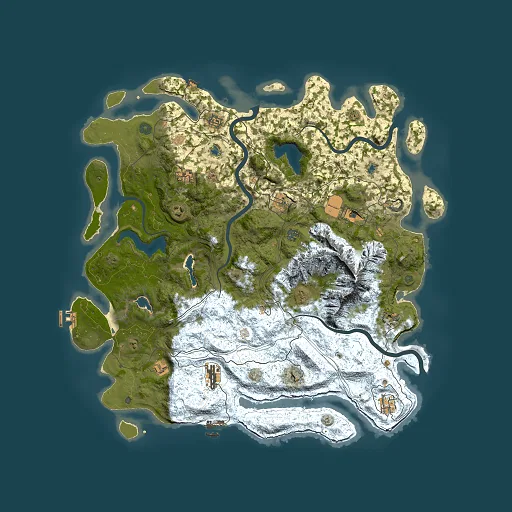 Rust map seed 1108419043, 5000x5000m top-down preview