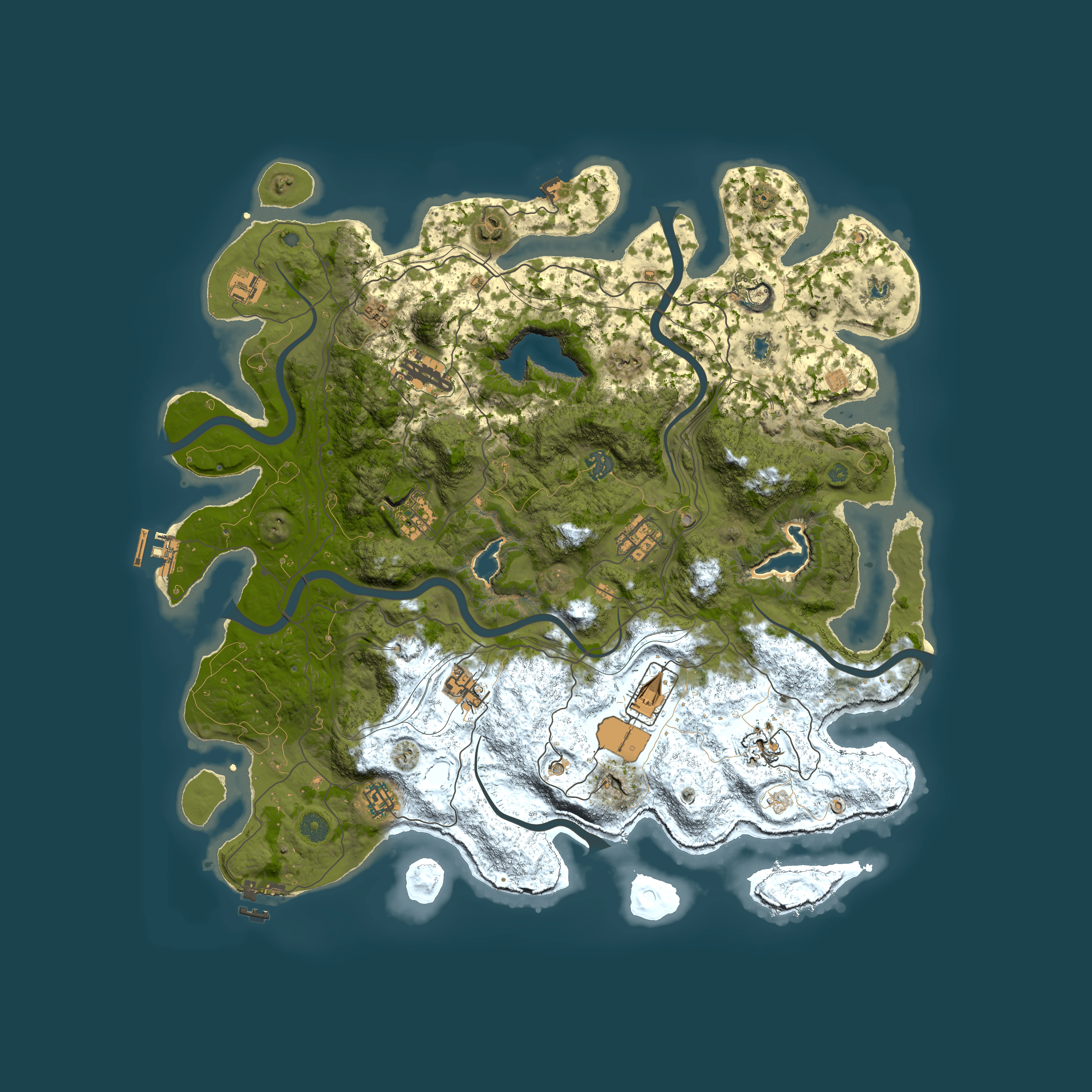 Full top-down render of Rust map seed 1740267596, 4500x4500m