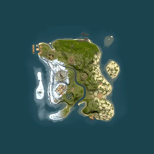 Rust map seed 286122487, 2500x2500m top-down preview
