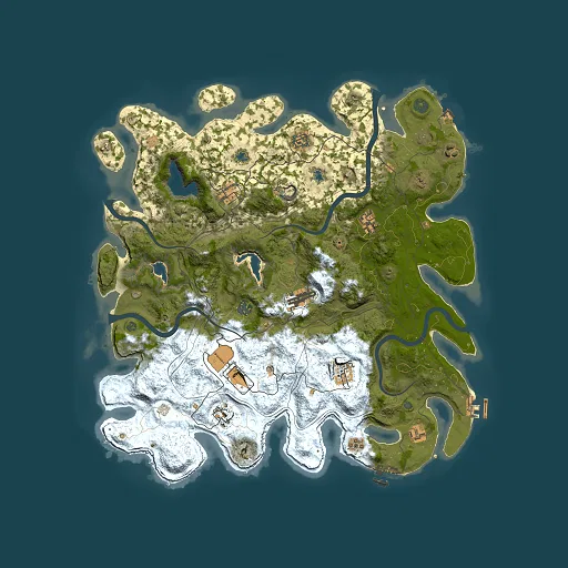 Rust map seed 864627888, 4500x4500m top-down preview