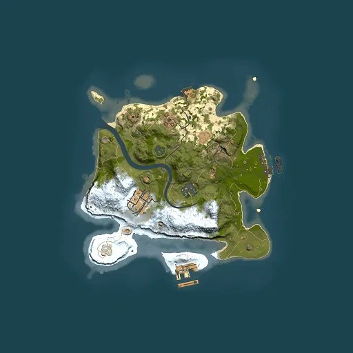 Rust map seed 1034664151, 2500x2500m top-down preview