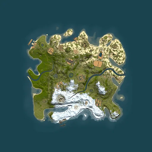 Rust map seed 469030170, 3500x3500m top-down preview