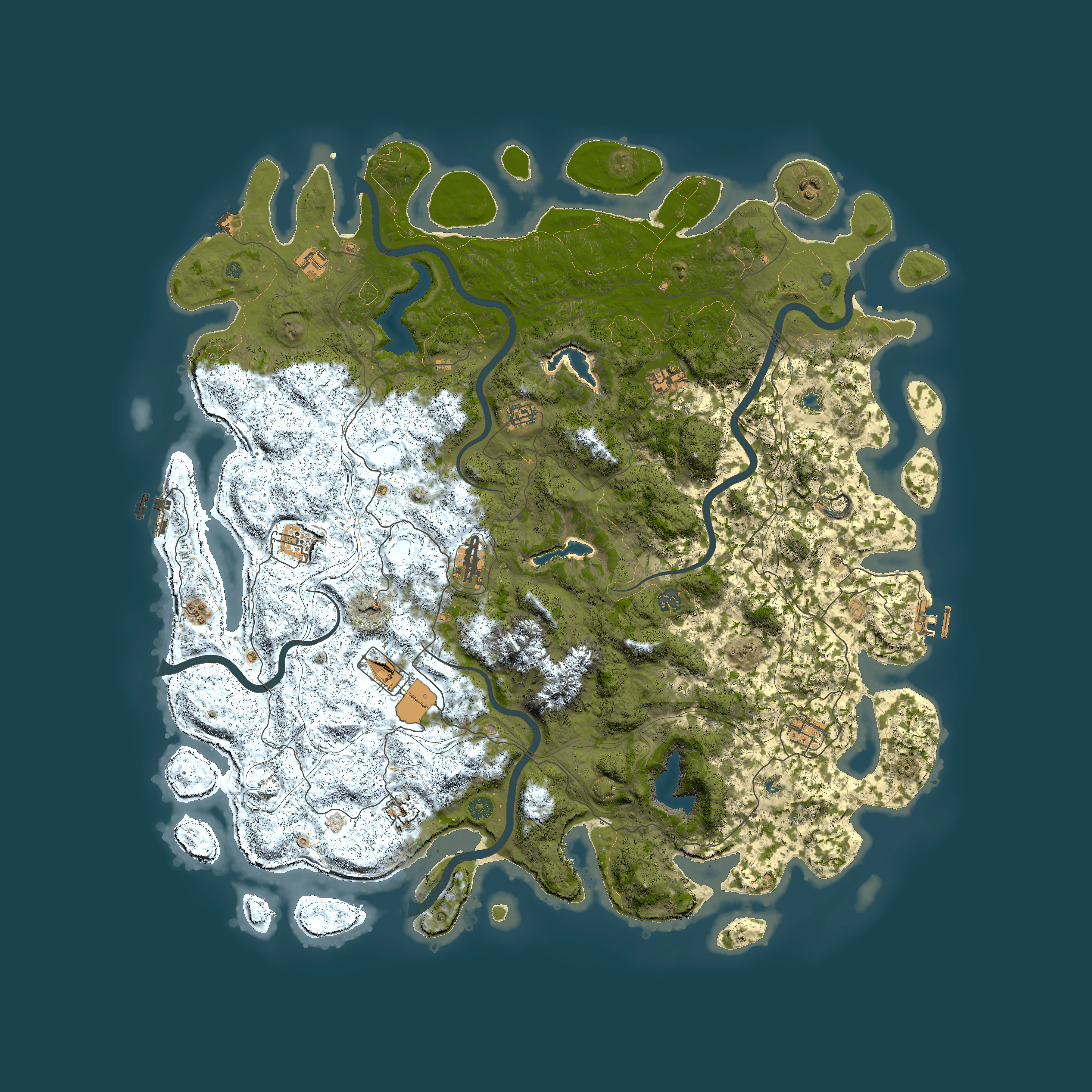 Full top-down render of Rust map seed 1064423327, 5500x5500m