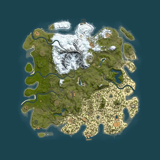 Rust map seed 2109286044, 5000x5000m top-down preview