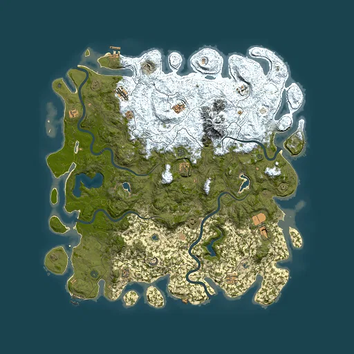 Rust map seed 23255295, 5500x5500m top-down preview