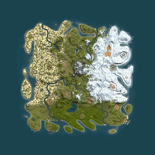 Rust map seed 335146030, 5000x5000m top-down preview