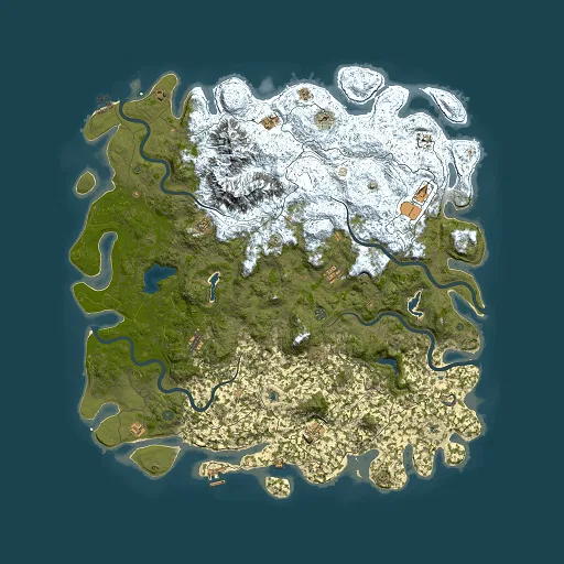 Rust map seed 1504918574, 6000x6000m top-down preview