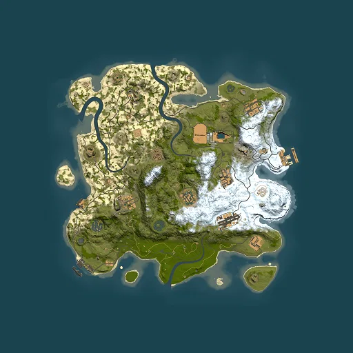 Rust map seed 1548975463, 3500x3500m top-down preview